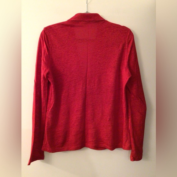 NEW! Contemporaine Cranberry Red Linen Cardigan Jacket - Small - Picture 4 of 6